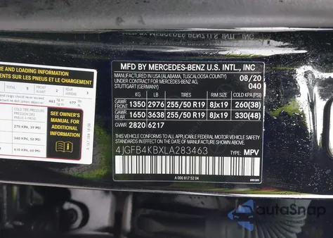 2020 Mercedes-Benz Gle 350 4Matic from USA, damaged, VIN 4JGFB4KBXLA283463